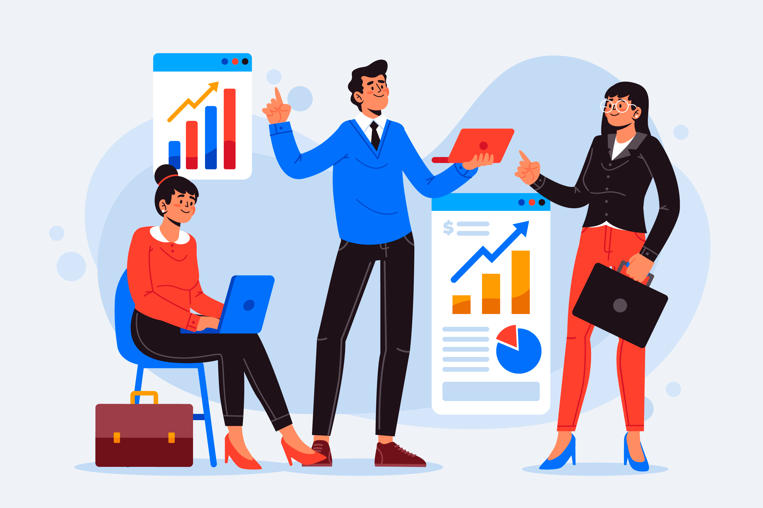 Business growth illustration